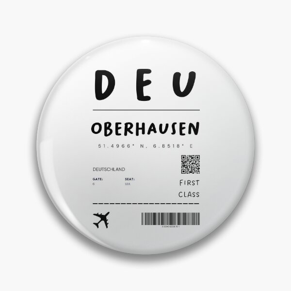 Artikelvorschau, Oberhausen | Flugticket Design | Reisen | Touristen entworfen und verkauft von RM-Journey.