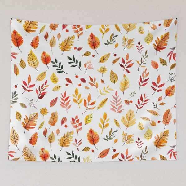 Item preview, Colorful autumn leaves pattern fall art designed and sold by Inktown.