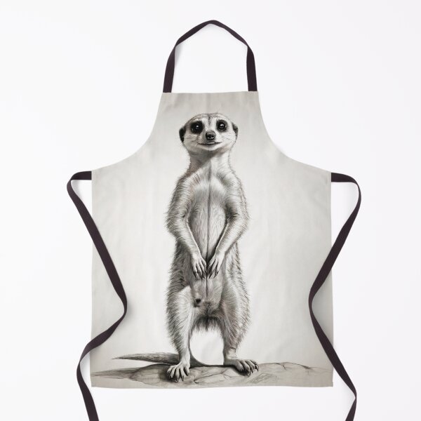 Item preview, Black and white pencil drawing of a Meerkat designed and sold by Pencil-Art.