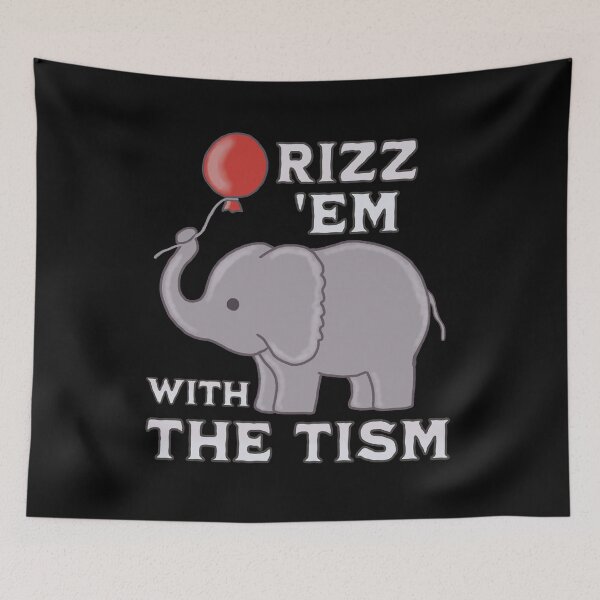 Item preview, Rizz Em With The Tism - Autism Awareness (Elephant) designed and sold by SeledineArt.