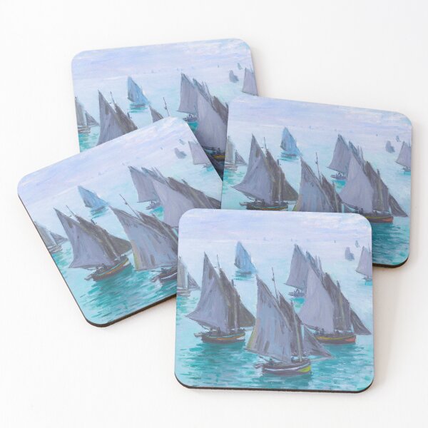 Item preview, Sail boats, calm weather seascape nautical maritime masterpiece painting by Claude Monet designed and sold by Jéanpaul  Ferro.