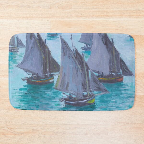 Item preview, Sail boats, calm weather seascape nautical maritime masterpiece painting by Claude Monet designed and sold by Jéanpaul  Ferro.