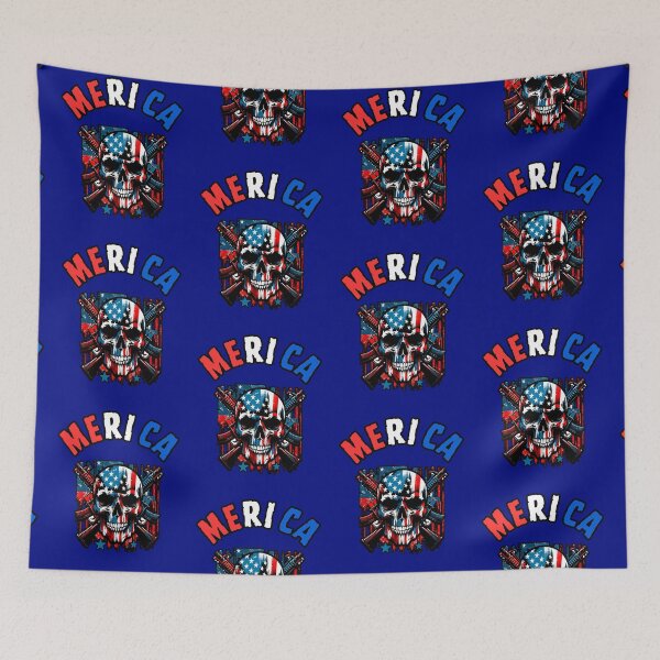 Item preview, Merica Skull  designed and sold by WoodburyLake.