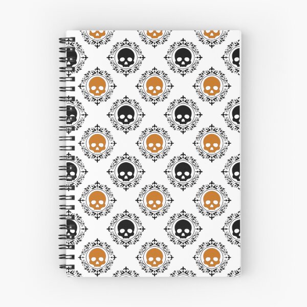 Item preview, Black Orange Skull Halloween Pattern designed and sold by WandererSpirit.