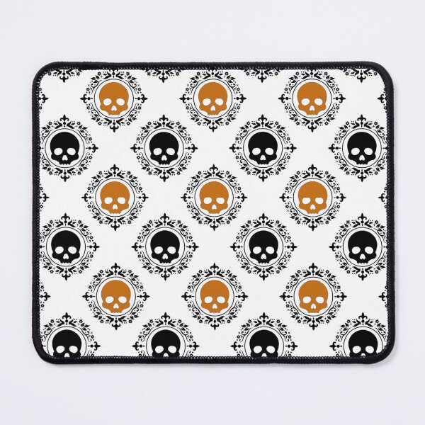 Artikelvorschau, Schwarzes orangefarbenes Totenkopf-Halloween-Muster entworfen und verkauft von WandererSpirit.