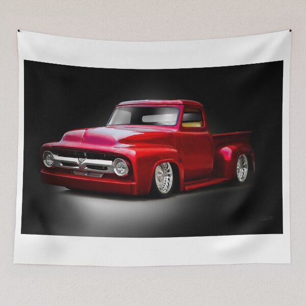 Item preview, 1956 Red Custom Stepside Pickup designed and sold by DaveKoontz.