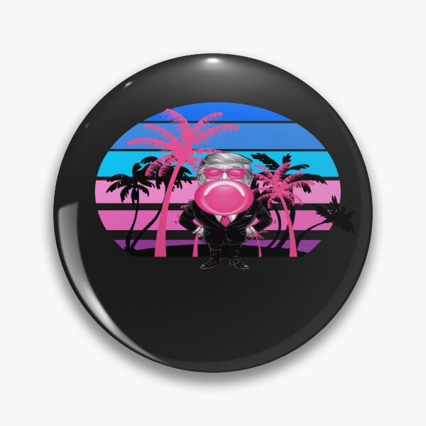 Artikelvorschau, Convicted Felon Pink Trump Bubblegum Retro Tropical Sunset Long Sleeve T-Shirt entworfen und verkauft von DracoJester.