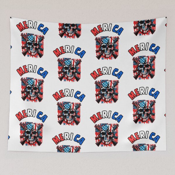 Item preview, Merica Skull  designed and sold by WoodburyLake.