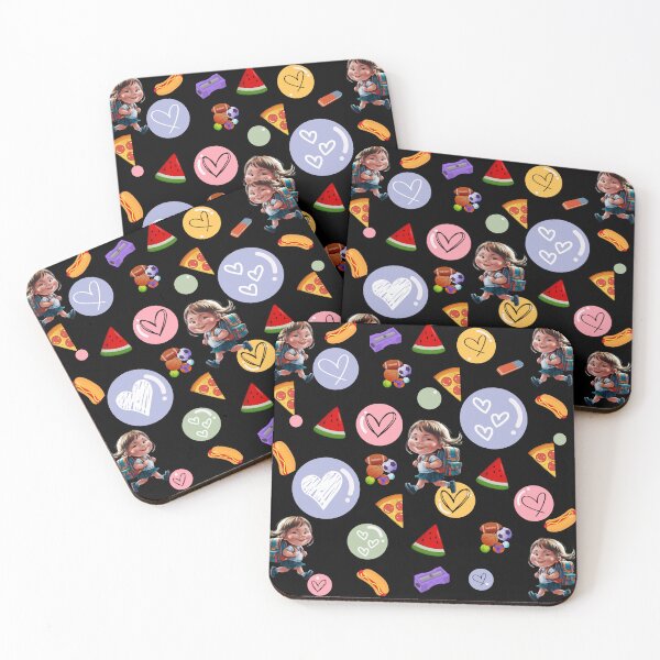 Item preview, Elementary School Graphics Colorful Back to School Girls Surface Pattern. designed and sold by Raise2Shine.