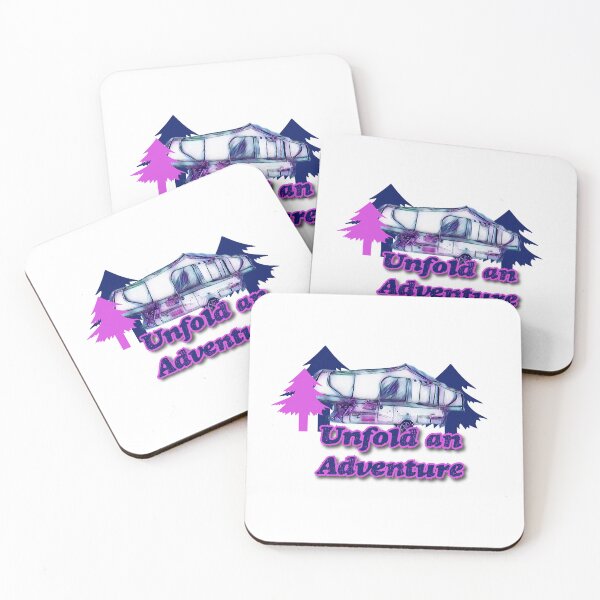 Item preview, Unfold an Adventure Purple and Blue Folding Caravan designed and sold by BeccaAelishe.