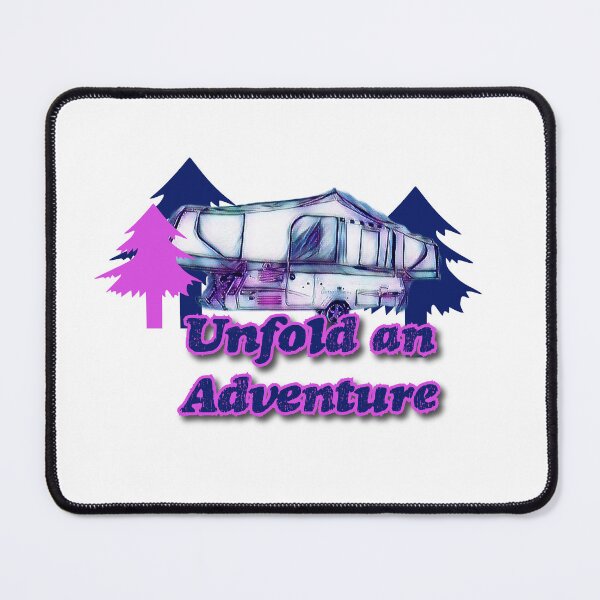 Item preview, Unfold an Adventure Purple and Blue Folding Caravan designed and sold by BeccaAelishe.