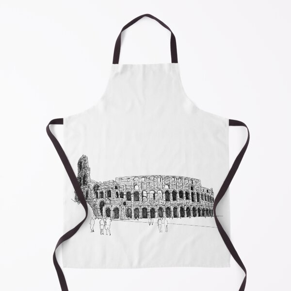 Item preview, Colosseum Rome hand drawing architecture black and white monochrome architectural drawing designed and sold by junyangcaidraw.