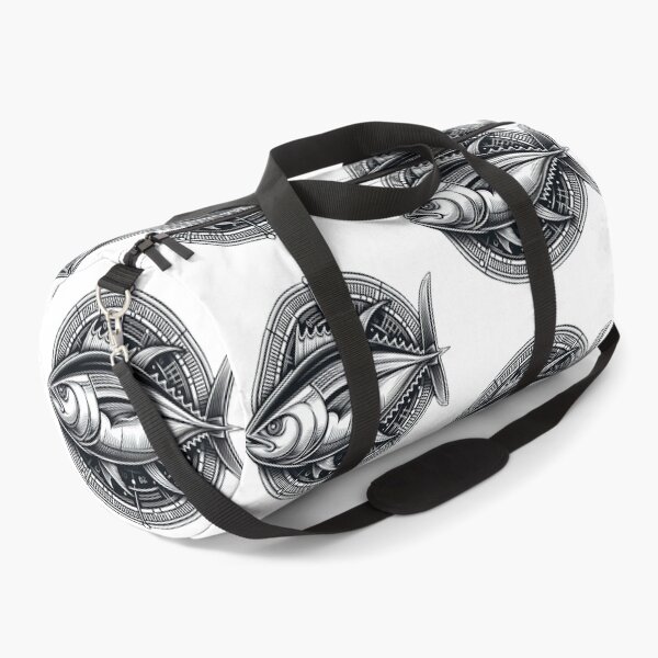 Item preview, Abstract Anatomy Tuna Ahi Fish Black & White Art designed and sold by BrianSaysDesign.