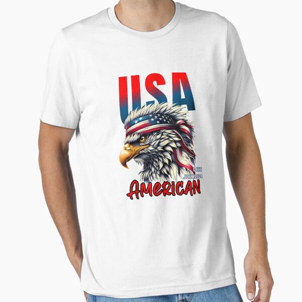 Item preview, Bald eagle with American Flag for 4th of July - USA designed and sold by KojourinArt.