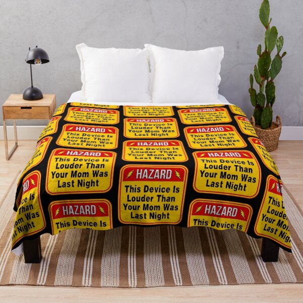 Item preview, HAZARD: This Device Is Louder Than Your Mom Was Last Night - funny warning signs designed and sold by DesignsFromTW-S.