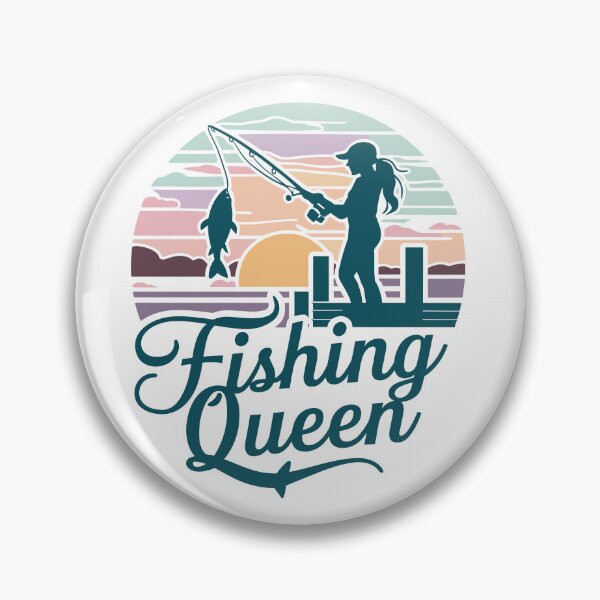 Item preview, Fishing Queen - Sunset Silhouette designed and sold by FinFriends.