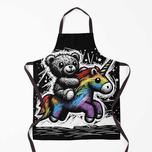 Item preview, Teddy Bear Riding a Colorful Unicorn for dreamers and unicorn chasers. designed and sold by eatmorvelopator.