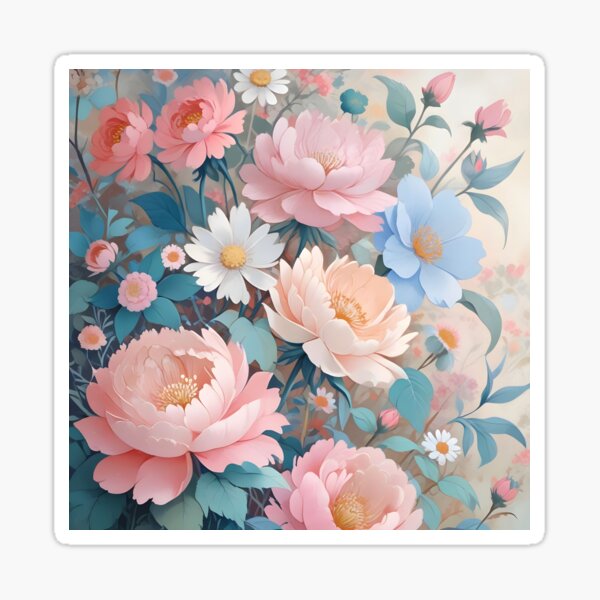 Item preview, Pastel Flowers /AI Art/ #41 designed and sold by AI-Floral-Art.