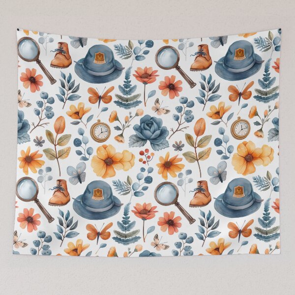 Item preview, Floral Detective Pattern designed and sold by roll4fun.