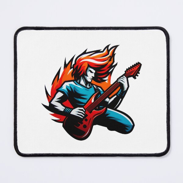 Item preview, Passionate Fiery Guitarist designed and sold by Delemore Art.