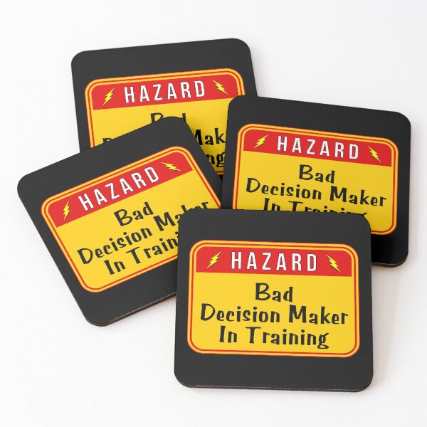 Item preview, HAZARD:  Bad Decision Maker In Training - funny warning signs designed and sold by DesignsFromTW-S.