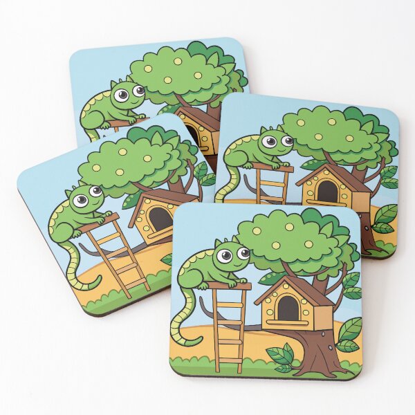 Item preview, Crafty Chameleon Building a Tiny Treehouse designed and sold by omerfdln34.