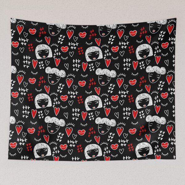 Item preview, girls and hearts designed and sold by Drozdova.