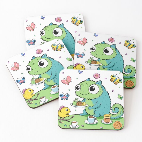 Item preview, Fluffy Chameleon's Butterfly Tea Party designed and sold by omerfdln34.