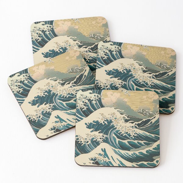 Item preview, The Great Wave Traditional Japanese Print Art/4 designed and sold by Synthwave Poem.