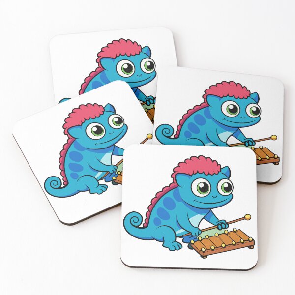 Item preview, Fluffy Chameleon on the Miniature Xylophone designed and sold by omerfdln34.
