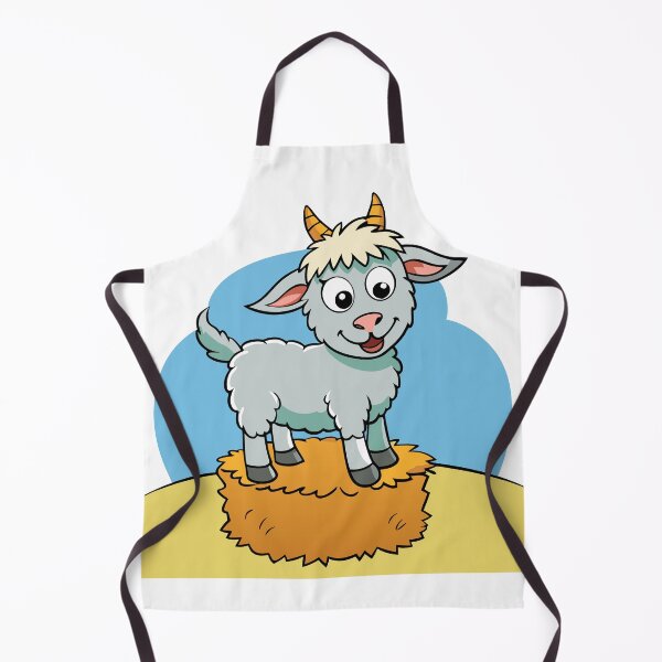 Item preview, Fluffy Goat Balancing on a Hay Bale designed and sold by omerfdln34.
