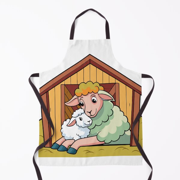 Item preview, Fluffy Goat Cuddling with a Small Lamb designed and sold by omerfdln34.
