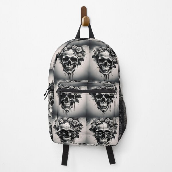 Item preview, Scull and roses in black and white designed and sold by Magixa.