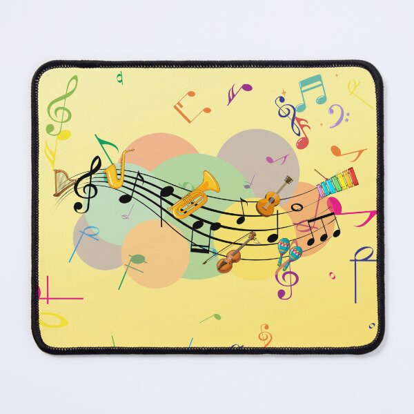 Item preview, Music On Music On Yellow Gradient designed and sold by BrightrDayMusicArt.