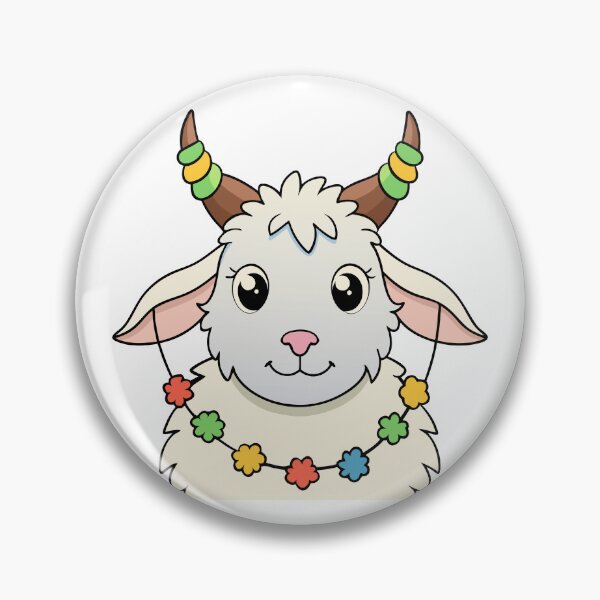 Item preview, Fluffy Goat with Adorned Horns designed and sold by omerfdln34.