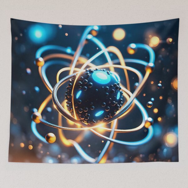 Item preview, Quantum physics concept of atoms interactions. Generative Ai designed and sold by homydesign.