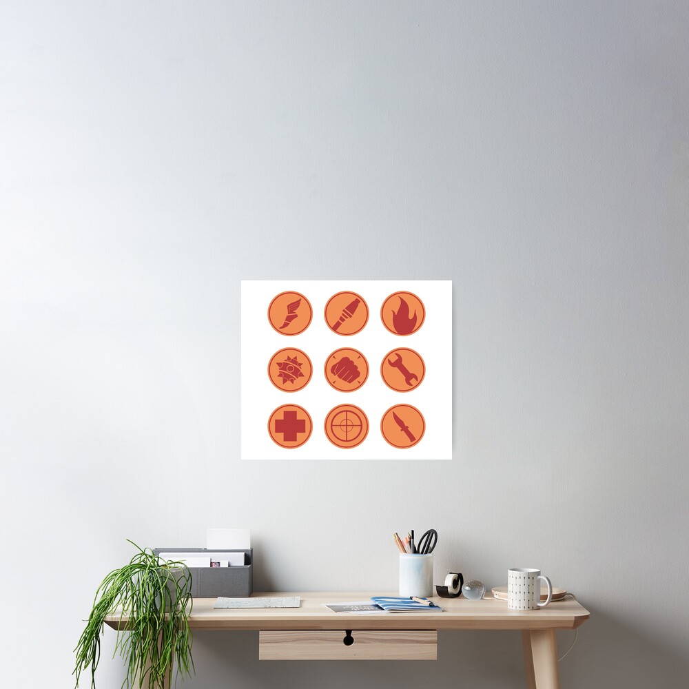 TF2 RED Class Symbols Poster
