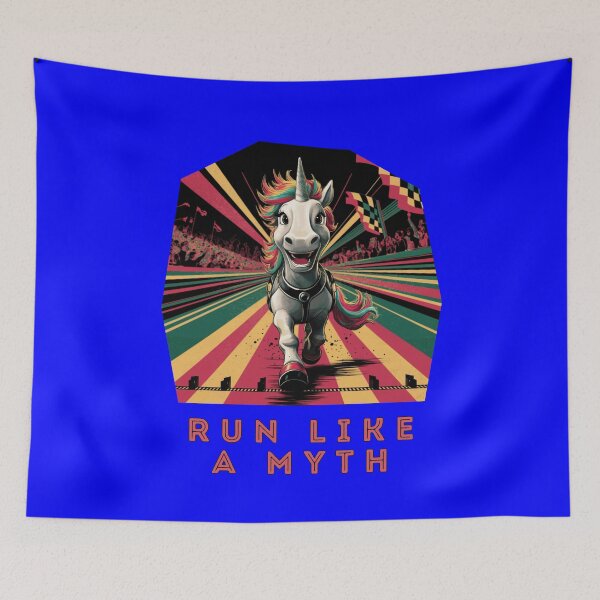 Item preview, Funny Running Unicorn Sayings Run Like A Myth designed and sold by fantasticdesign.