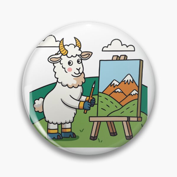 Item preview, Fluffy Goat Painting Rolling Hills designed and sold by omerfdln34.
