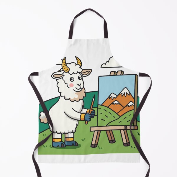 Item preview, Fluffy Goat Painting Rolling Hills designed and sold by omerfdln34.