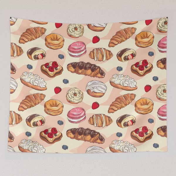 Item preview, French pastry Seamless Pattern designed and sold by palaco210.