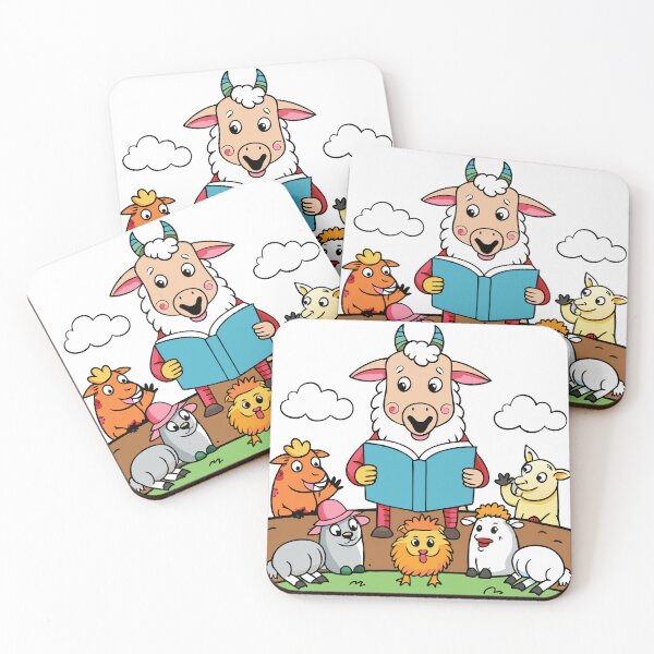 Item preview, Fluffy Goat Reading to Farm Animal Friends designed and sold by omerfdln34.