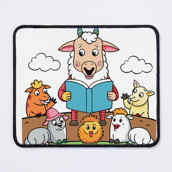 Item preview, Fluffy Goat Reading to Farm Animal Friends designed and sold by omerfdln34.