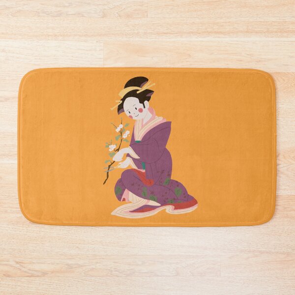 Item preview, Cute Japanese Woman Ikebana Illustration designed and sold by MariOyama.