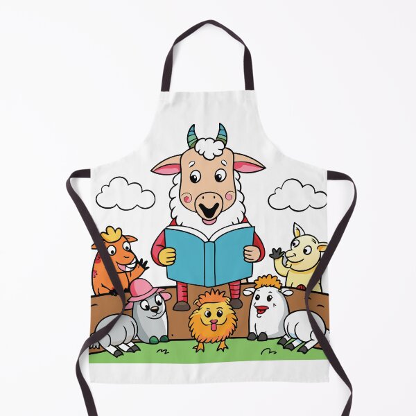 Item preview, Fluffy Goat Reading to Farm Animal Friends designed and sold by omerfdln34.