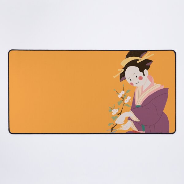 Item preview, Cute Japanese Woman Ikebana Illustration designed and sold by MariOyama.