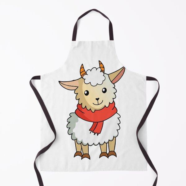 Item preview, Fluffy Goat in a Scarf on a Brisk Day designed and sold by omerfdln34.