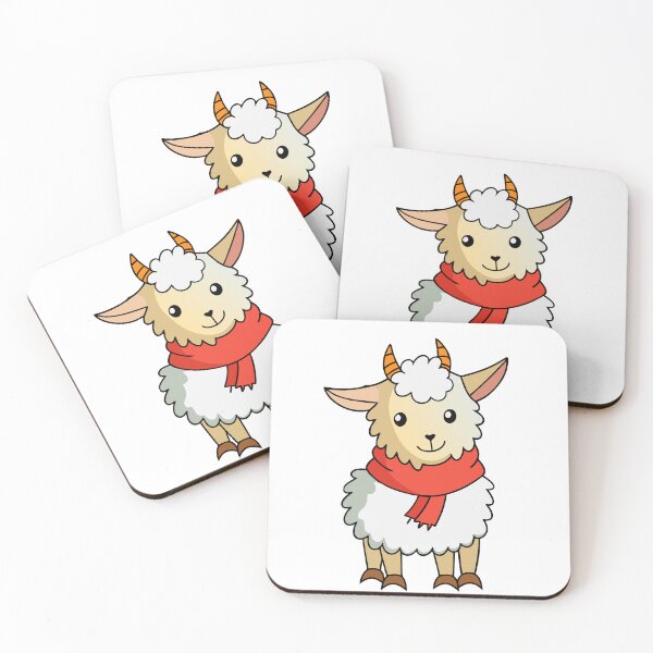 Item preview, Fluffy Goat in a Scarf on a Brisk Day designed and sold by omerfdln34.