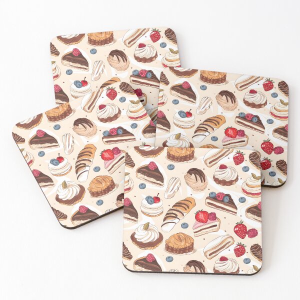 Item preview, French pastry Seamless Pattern designed and sold by palaco210.