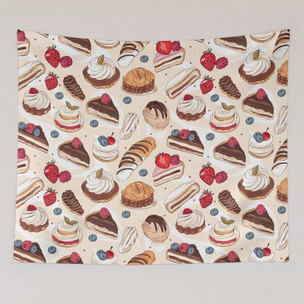 Item preview, French pastry Seamless Pattern designed and sold by palaco210.